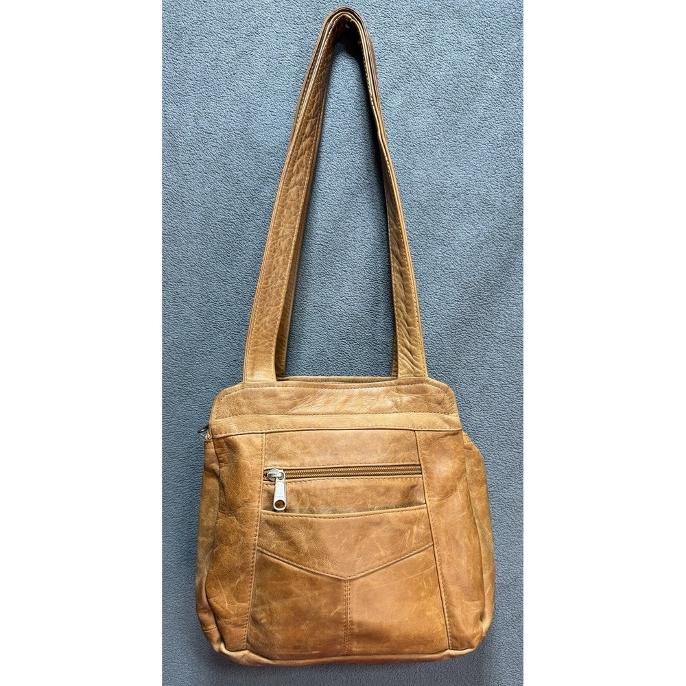 Vintage Coronado Concealed Carry Purse Shoulder Bag Leather CCW English Tan